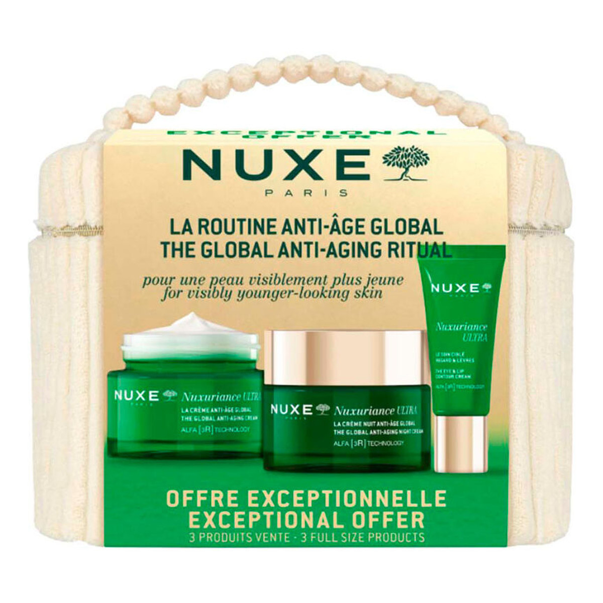 Nuxe Nuxuriance Ultra przeciwstarzeniowy na dzień 50ml + na noc 50ml + krem do okolic oczu i ust 15ml