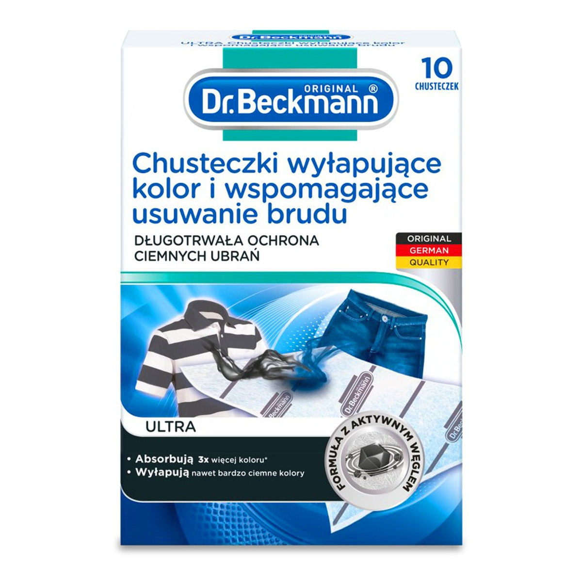 Dr. Beckmann Chusteczki wyłapujące kolor do ciemnych tkanin 10szt.