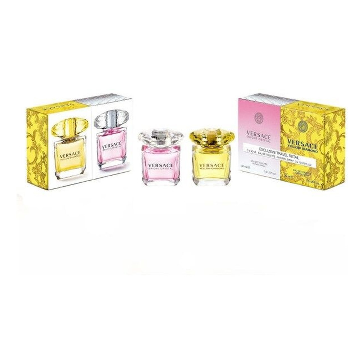 Versace Exclusive Travel Retail Zestaw yellow diamond woda toaletowa spray 30ml + bright crystal woda toaletowa spray 30ml