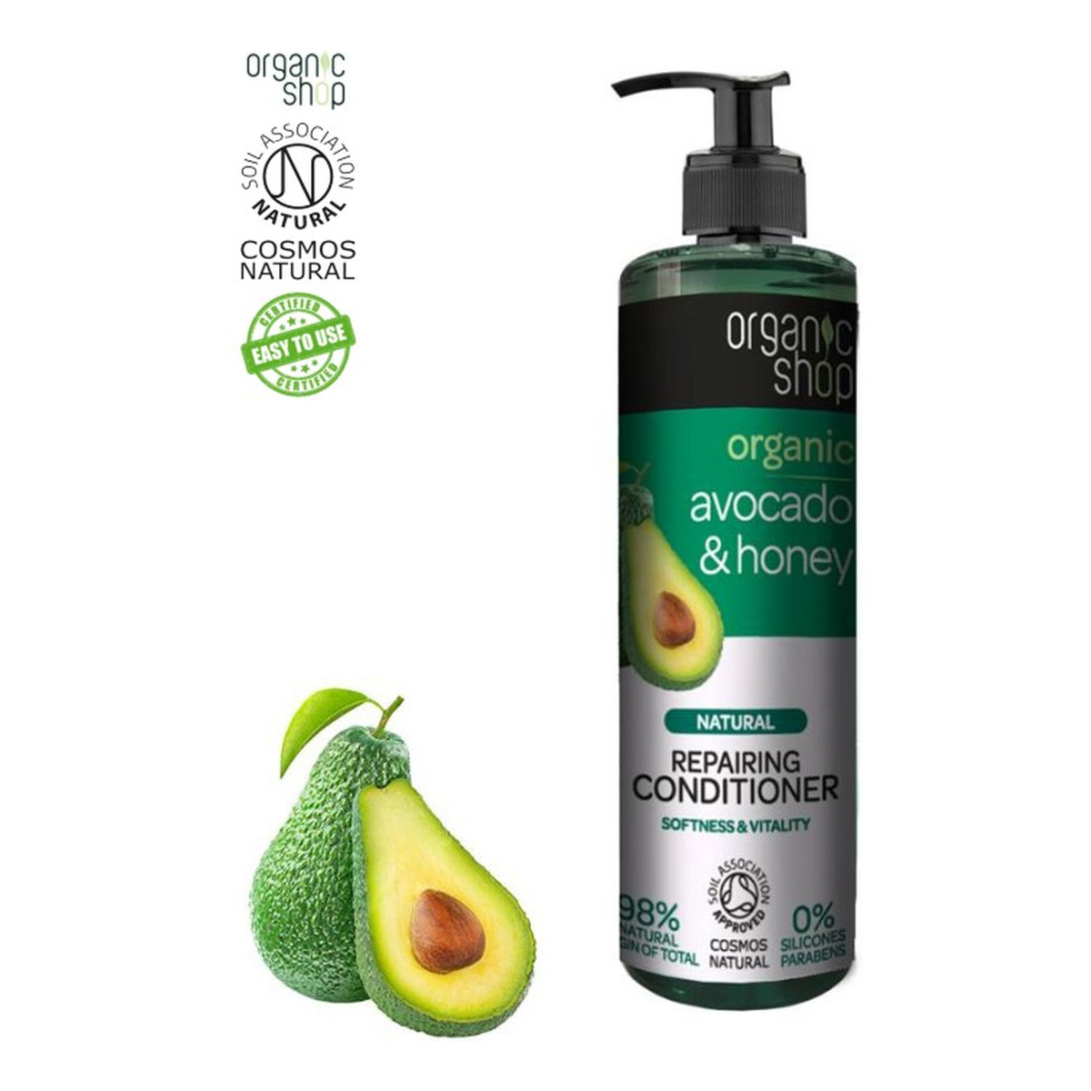 Organic Shop Regenerujący balsam do włosów Avocado & Honey 280ml