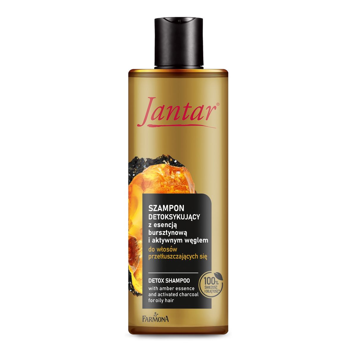 Farmona Jantar szampon detoksykujący z esencją bursztynową i aktywnym węglem-do włosów przetłuszczających się 300ml