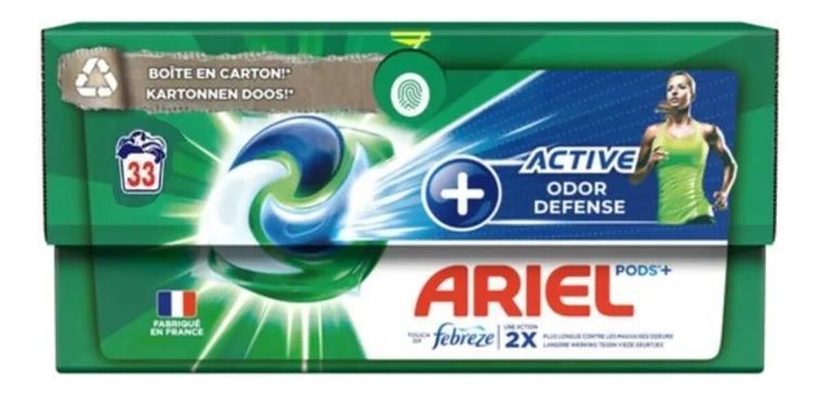 Kapsułki do Prania Active Odor Defense Touch of Febreze 33 szt