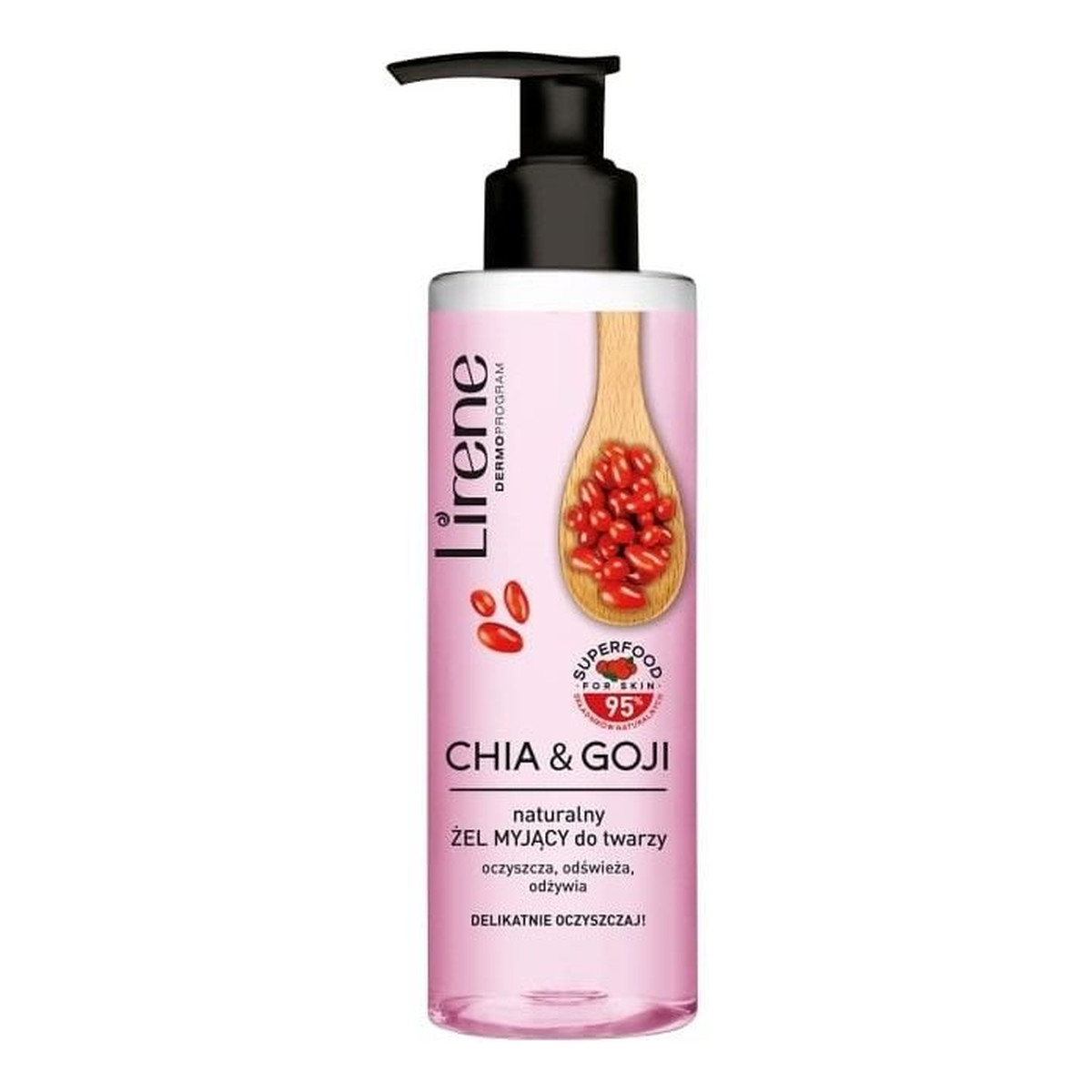Lirene Superfood CHIA-GOJI Naturalny żel myjący do twarzy 190ml