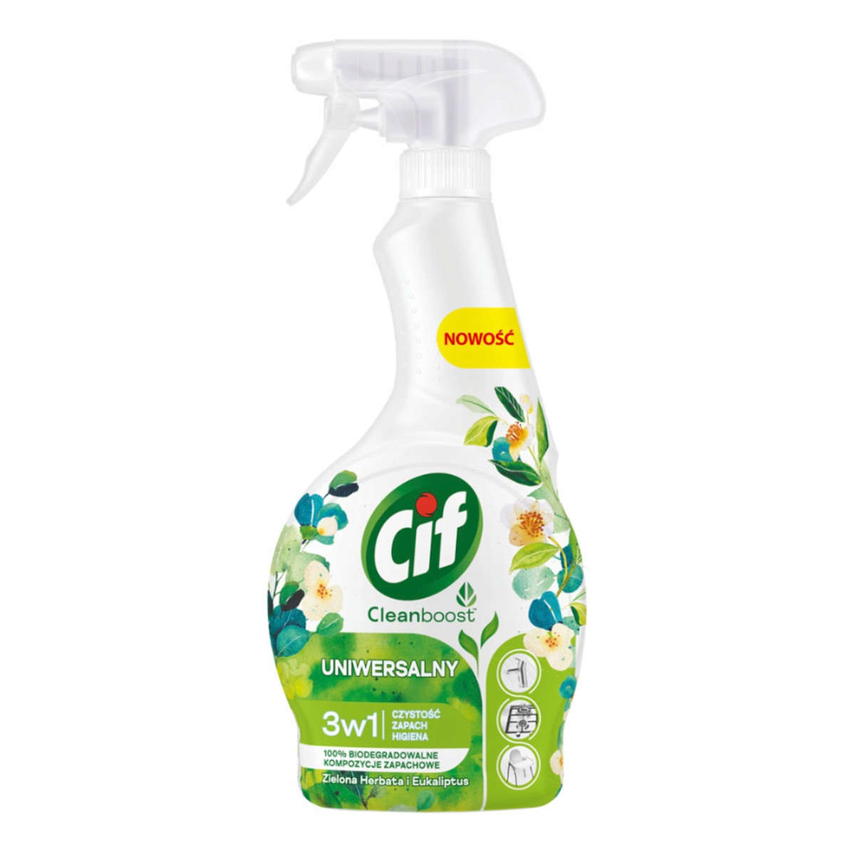 Unilever Cif cleanboost 3w1 uniwersalny płyn do czyszczenia zielona herbata 500ml