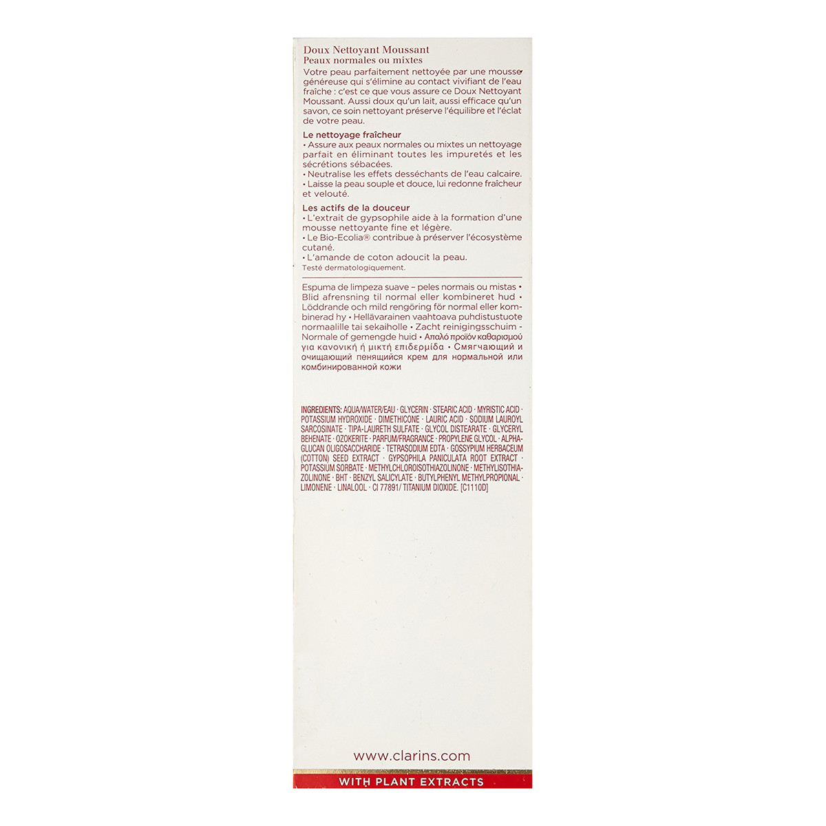 Clarins Gentle Foaming Cleanser With Cottonseed Łagodna pianka do demakijażu cera normalna i mieszana 125ml