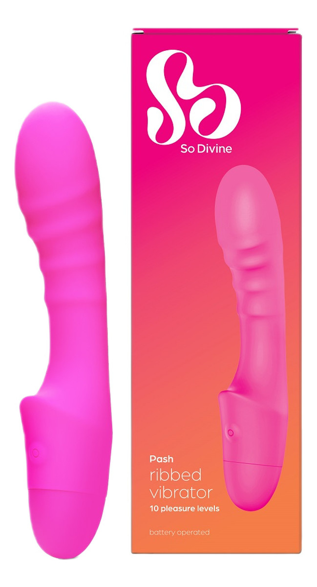 Pash ribbed vibrator żebrowany wibrator punktu g pink