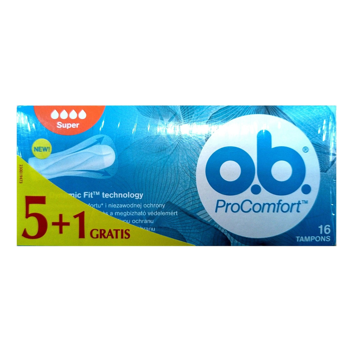 O.B. PROCOMFORT SUPER BLOSSOM komfortowe tampony 6x16szt (5+1gratis)