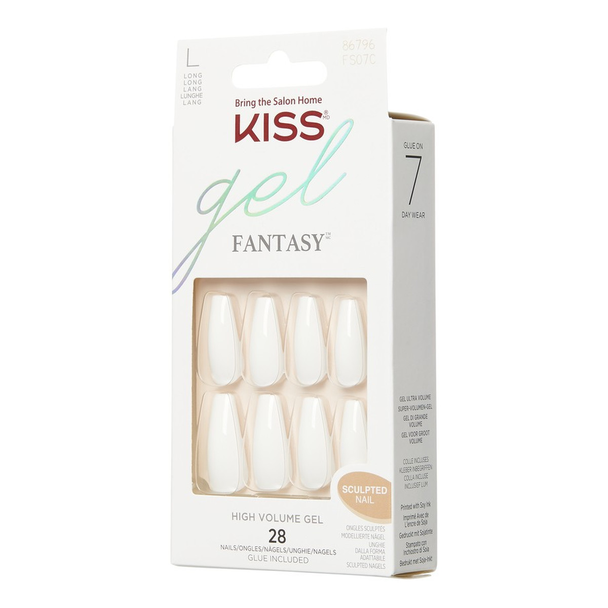 Kiss Sztuczne paznokcie gel fantasy-true color (rozmiar l) 1op.(28szt)