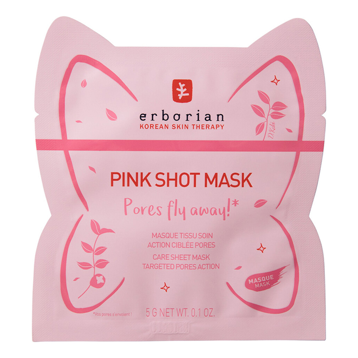 Erborian Pink Shot Maska w płacie do twarzy 5g