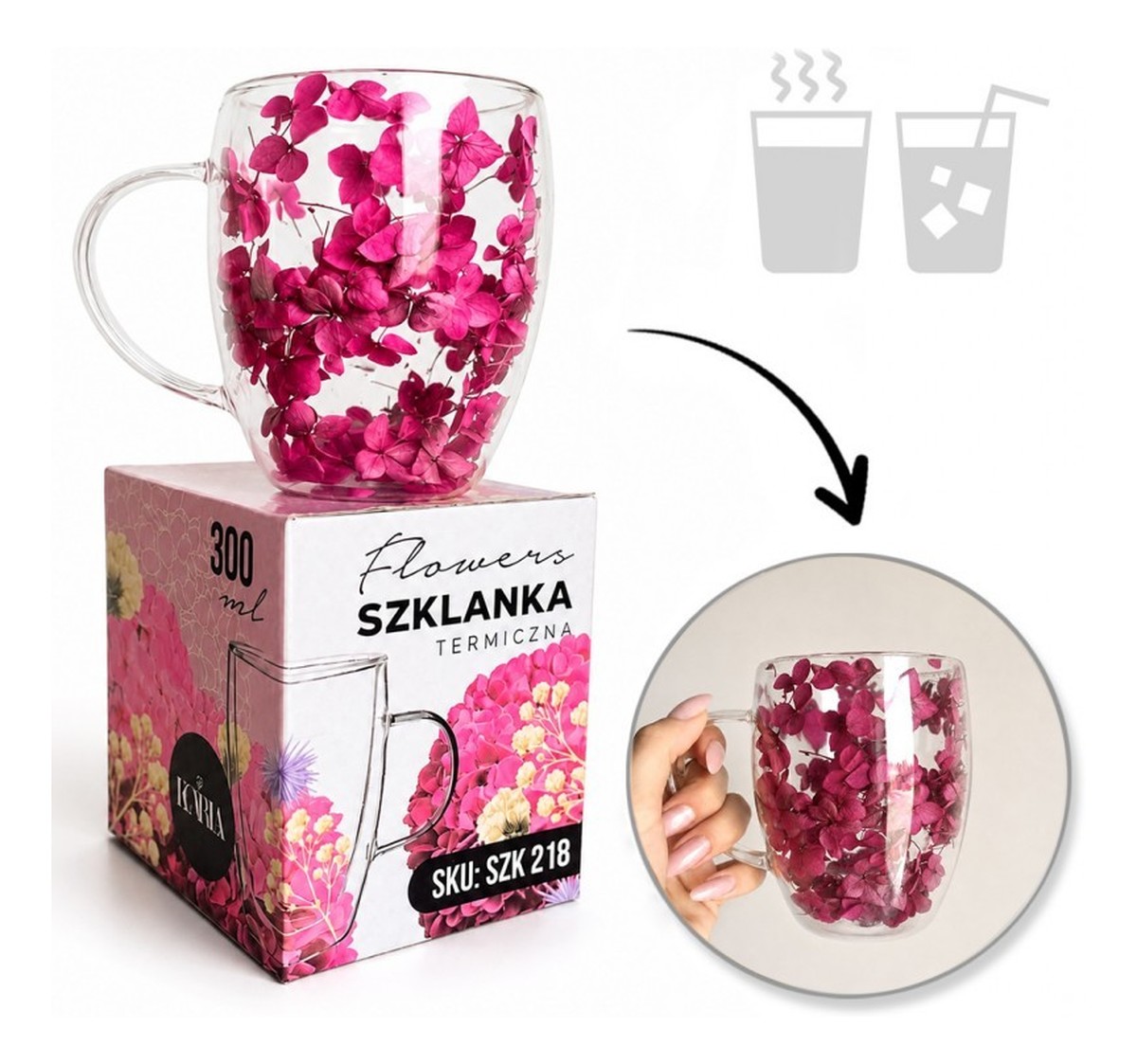 Szklanka termiczna SZK218 Burgund