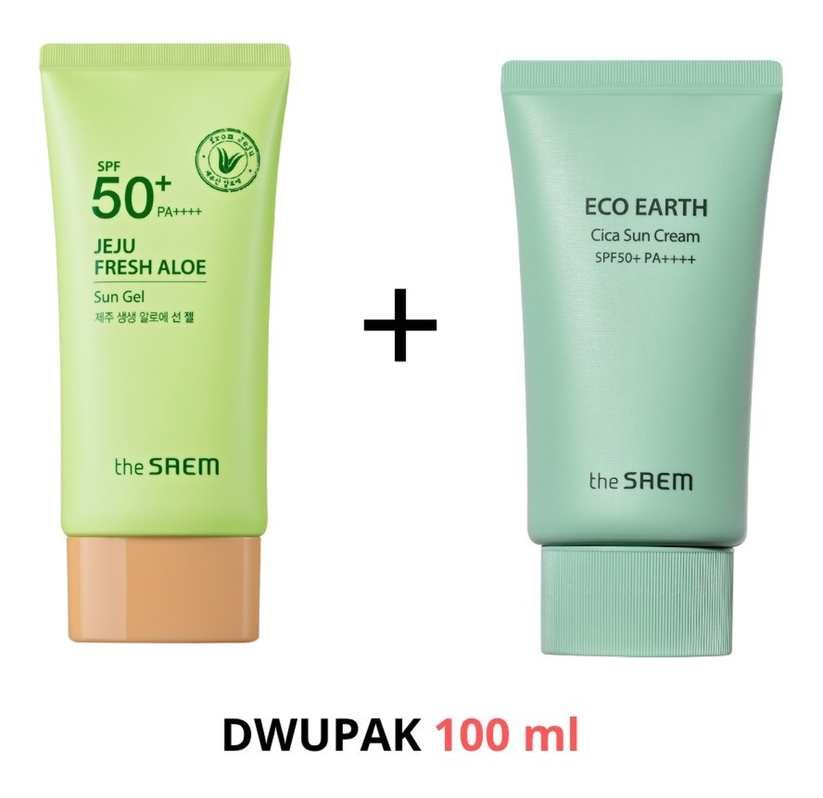 Pakiet spf50+-jeju sun gel + eco cica sun