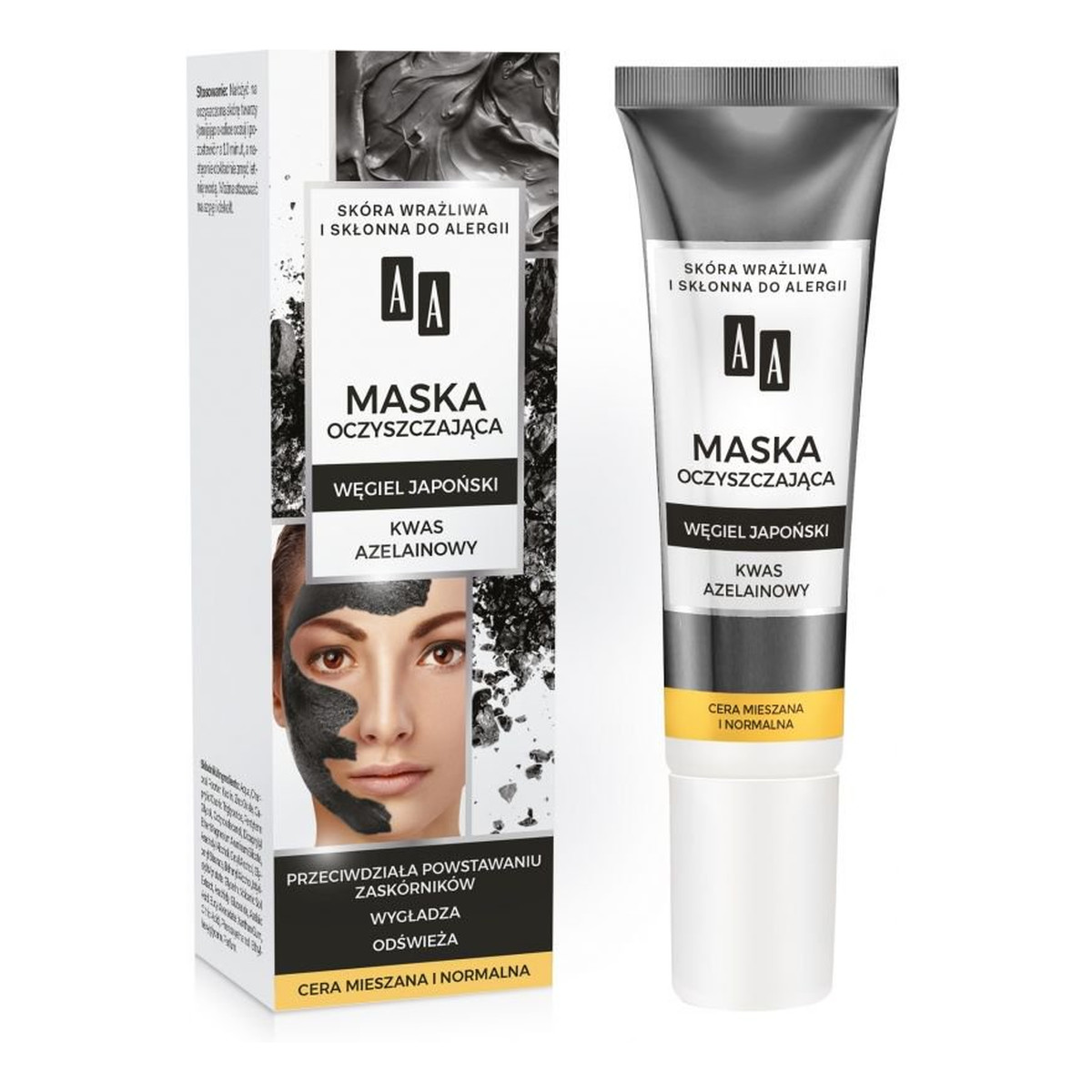 AA Carbon & Clay Maska oczyszczająca Węgiel Japoński 30ml