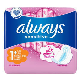 Podpaski ze skrzydełkami Sensitive Normal Plus