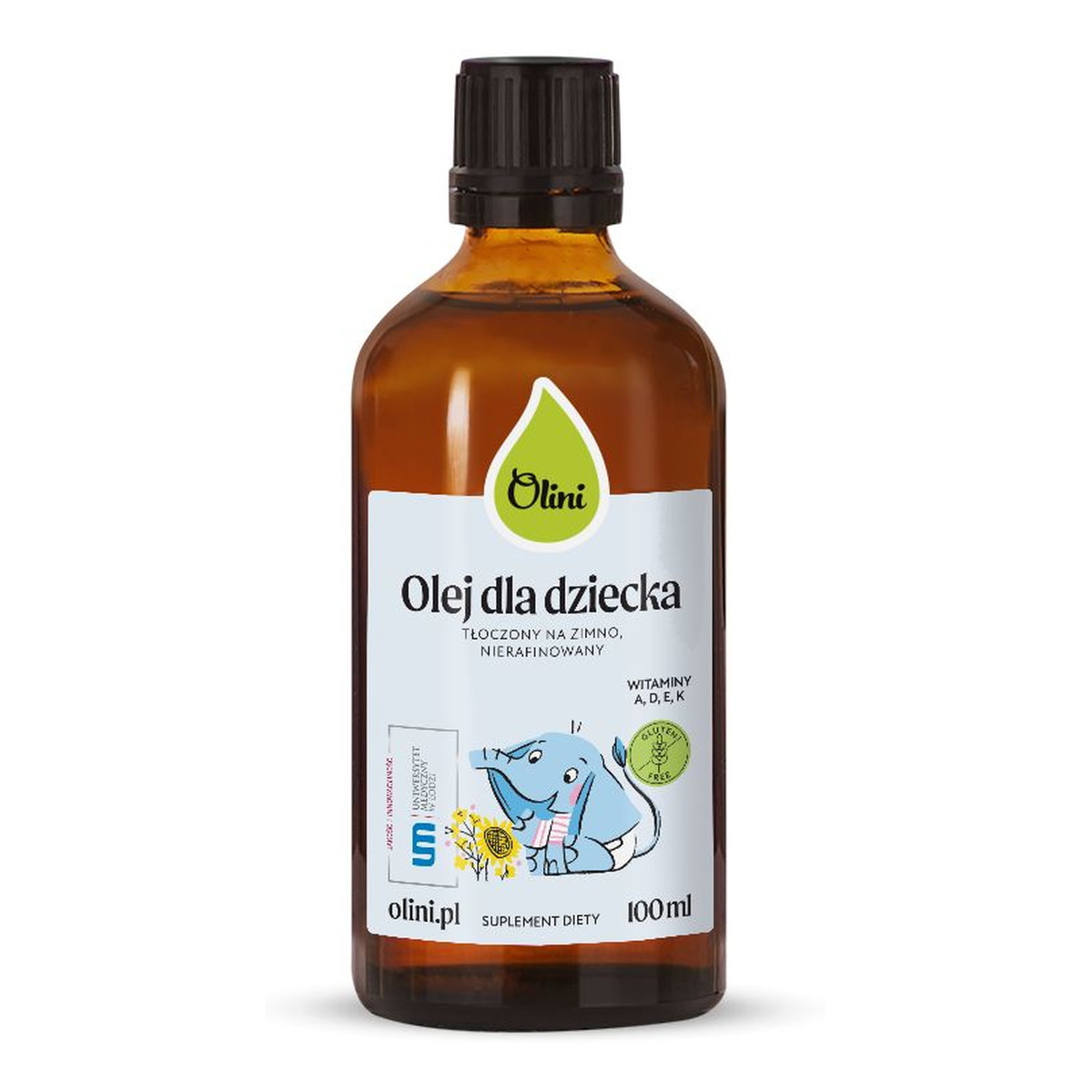 Olini Olej dla dziecka z witaminami A D3 E K2 100ml