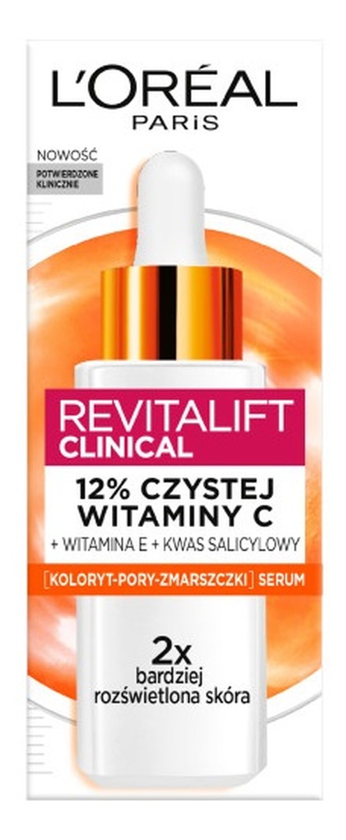 Revitalift clinical rozświetlające serum do twarzy z 12% czystej witaminy c