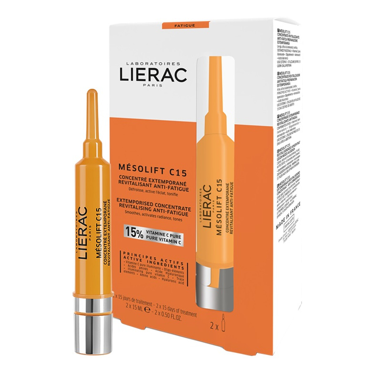 Lierac Mesolift C15 Ekspresowy rewitalizujący koncentrat przeciw oznakom zmęczenia 2x15ml 30