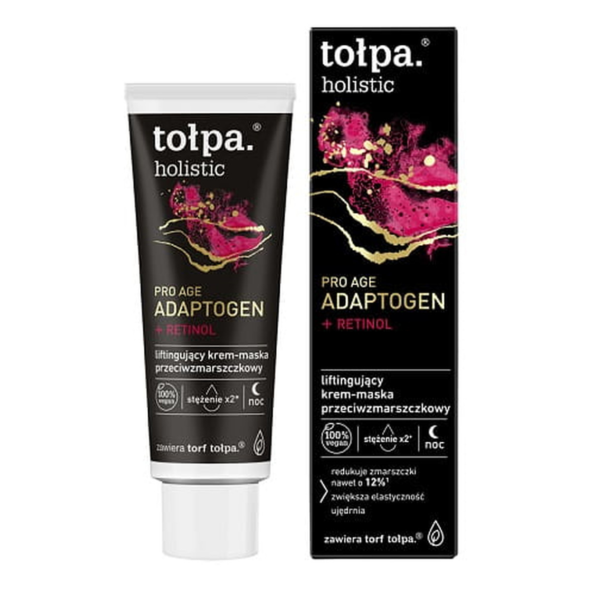 Tołpa Holistic Liftingujący Krem-maska przeciwzmarszczokowy na noc Pro Age Adaptogen 40ml