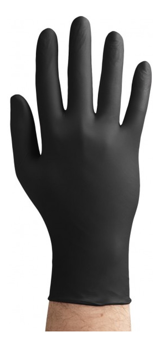 Rękawice diagnostyczne nitrylowe bezpudrowe niesterylne czarne XL 100szt.