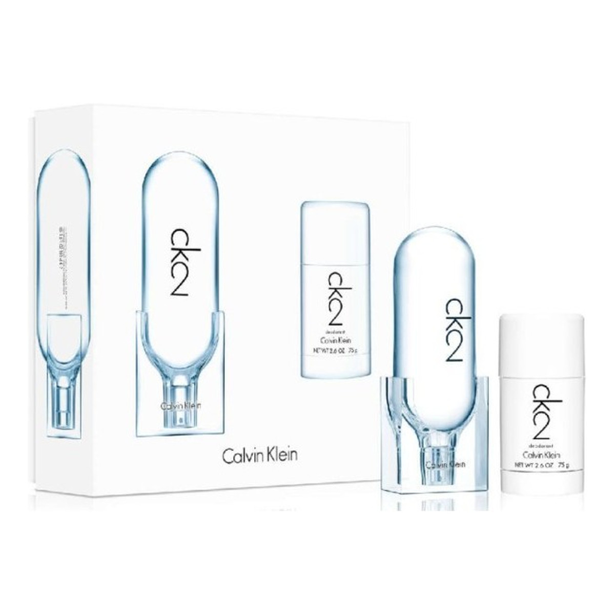 Calvin Klein CK2 Zestaw woda toaletowa spray 100ml + dezodorant sztyft