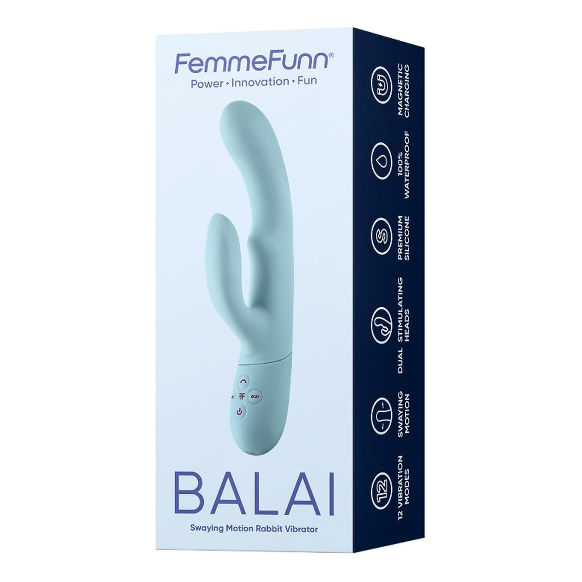 FemmeFunn Balai wibrator typu króliczek light blue