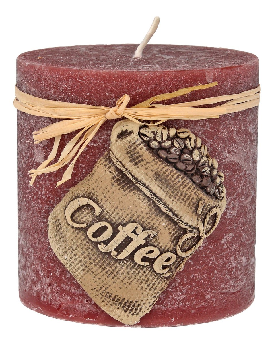 Świeca ozdobna Coffee - walec mały