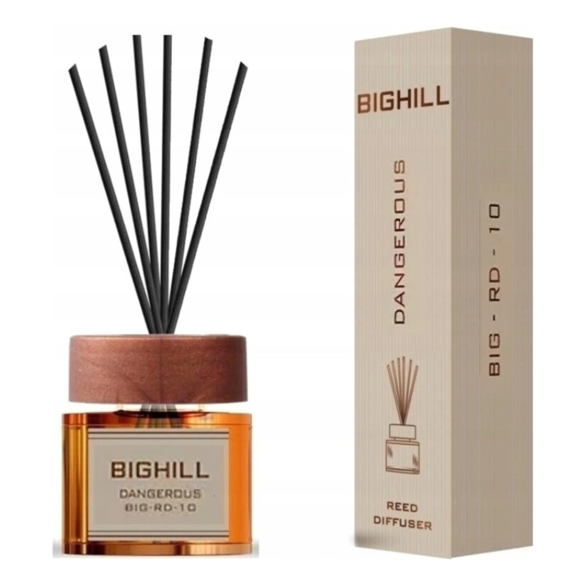 Bighill Ekskluzywny dyfuzor zapachowy z patyczkami - Dangerous 120ml