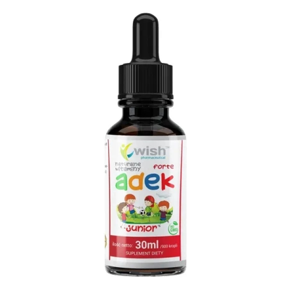 Wish Junior Naturalne Witaminy ADEK Forte suplement diety w kroplach 30ml