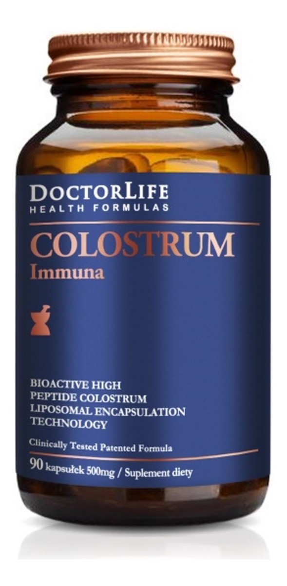 Colostrum Immunab bio-aktywne kolostrum 500mg suplement diety 90 kapsułek