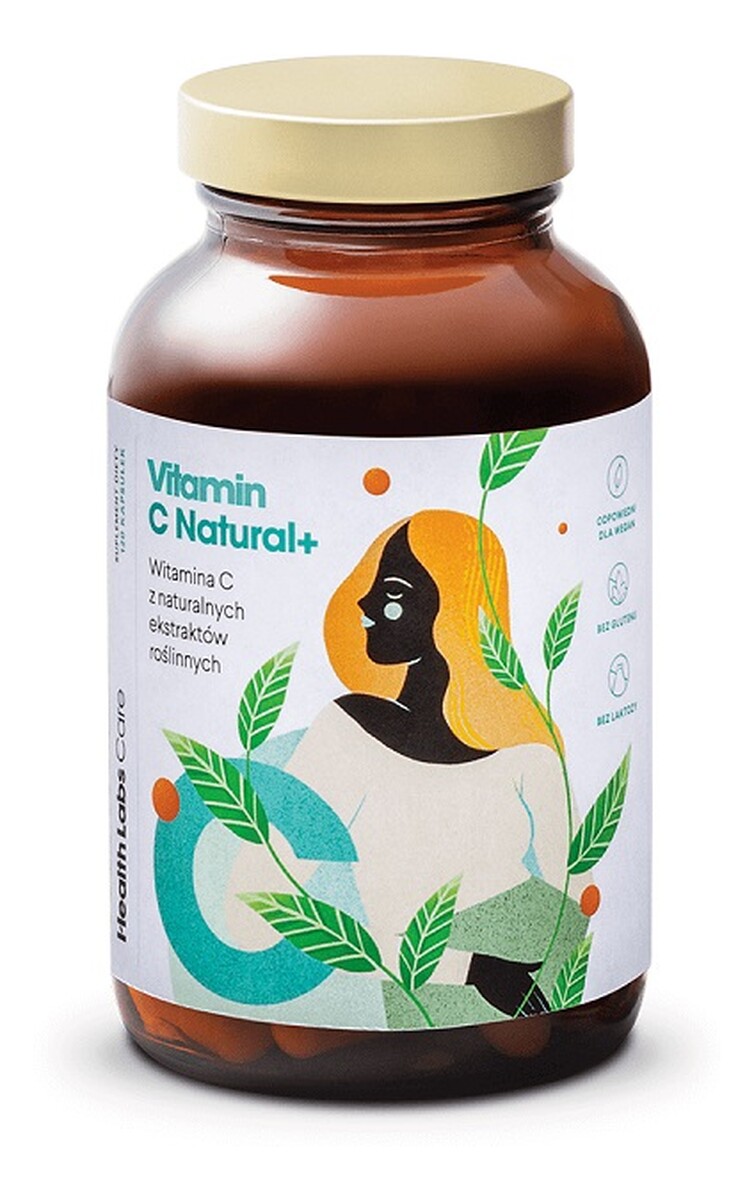 Vitamin c natural+ witamina c z naturalnych ekstraktów roślinnych suplement diety 120 kapsułek
