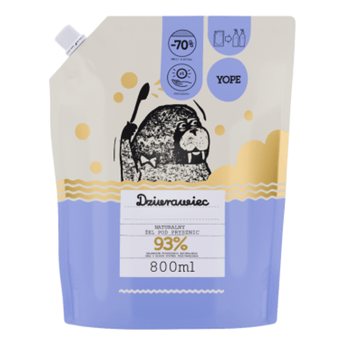 Yope Regenerujący żel pod prysznic Dziurawiec zapas 800ml