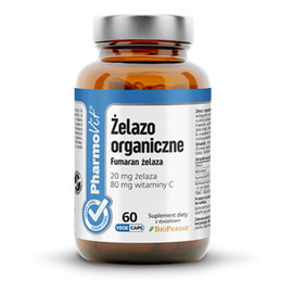 Żelazo organiczne fumaran żelaza suplement diety 60 kapsułek