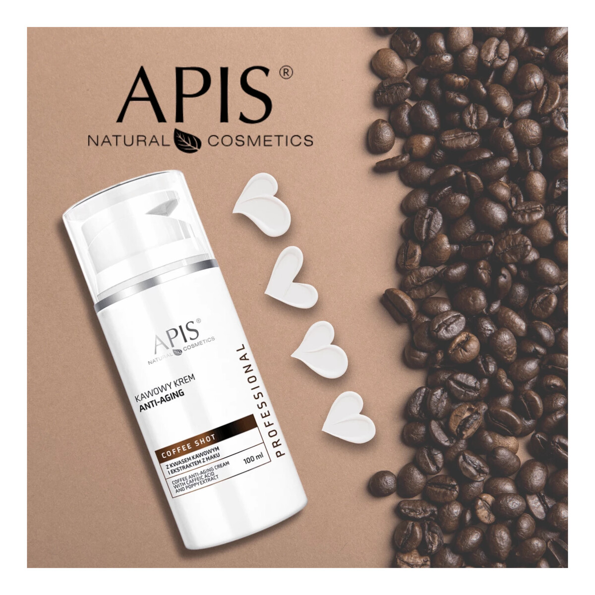 Apis Coffee Shot Kawowy krem Anti-Aging z kwasem kawowym i ekstraktem maku 100ml