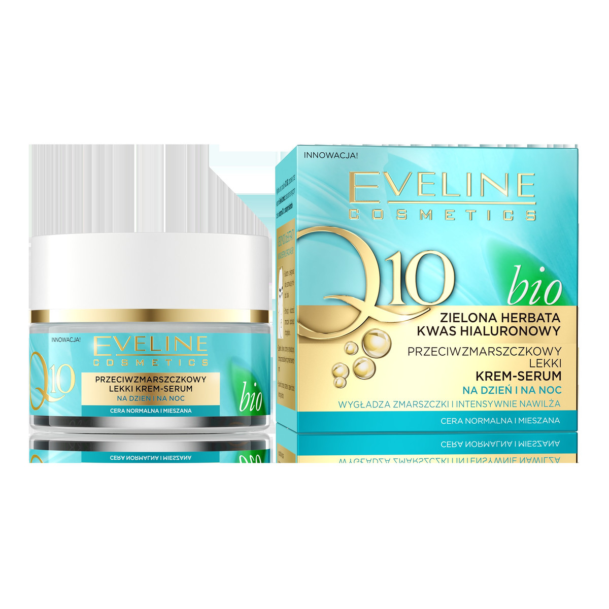 Eveline Bio Q10 Przeciwzmarszczkowy lekki krem-serum na dzień i noc 50ml