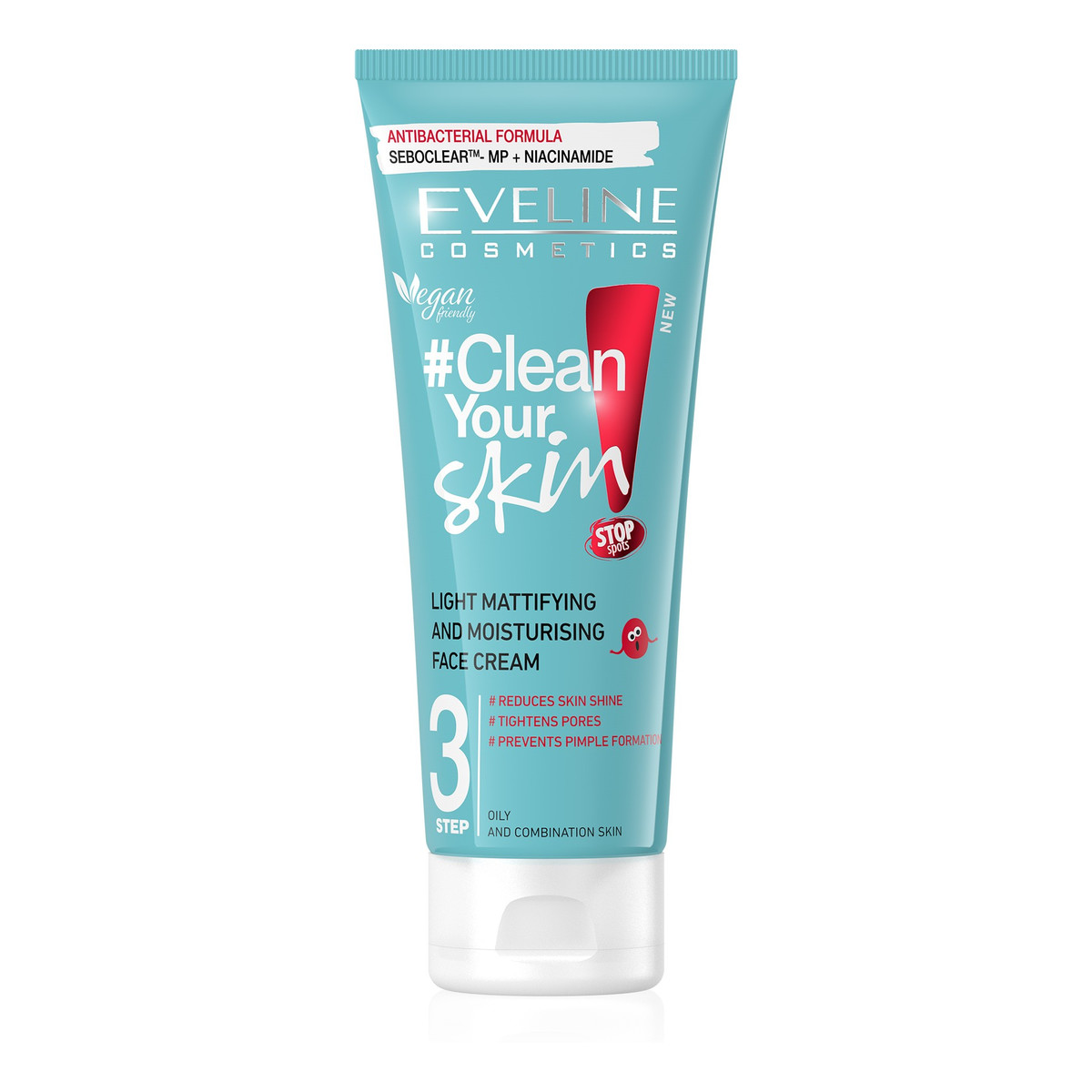 Eveline #Clean Your Skin Lekki Krem nawilżająco-matujący na dzień i noc 75ml