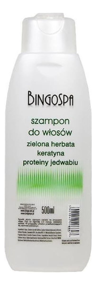 Szampon do włosów zielona herbata, keratyna, proteiny jedwabiu