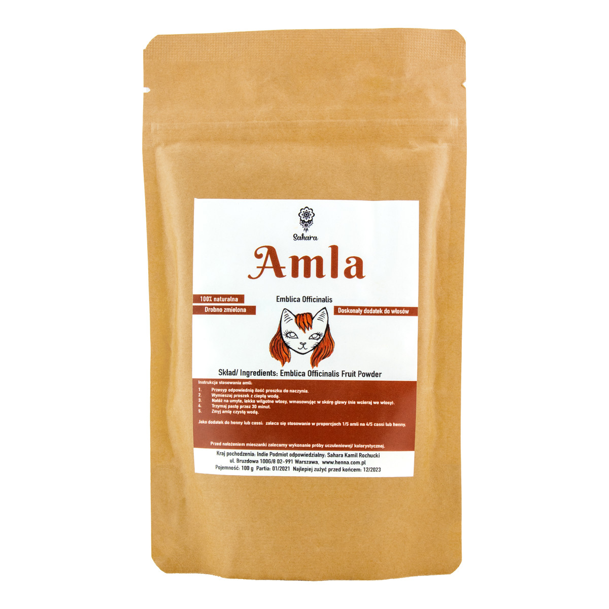 Sahara Henna Amla Mielona 100g