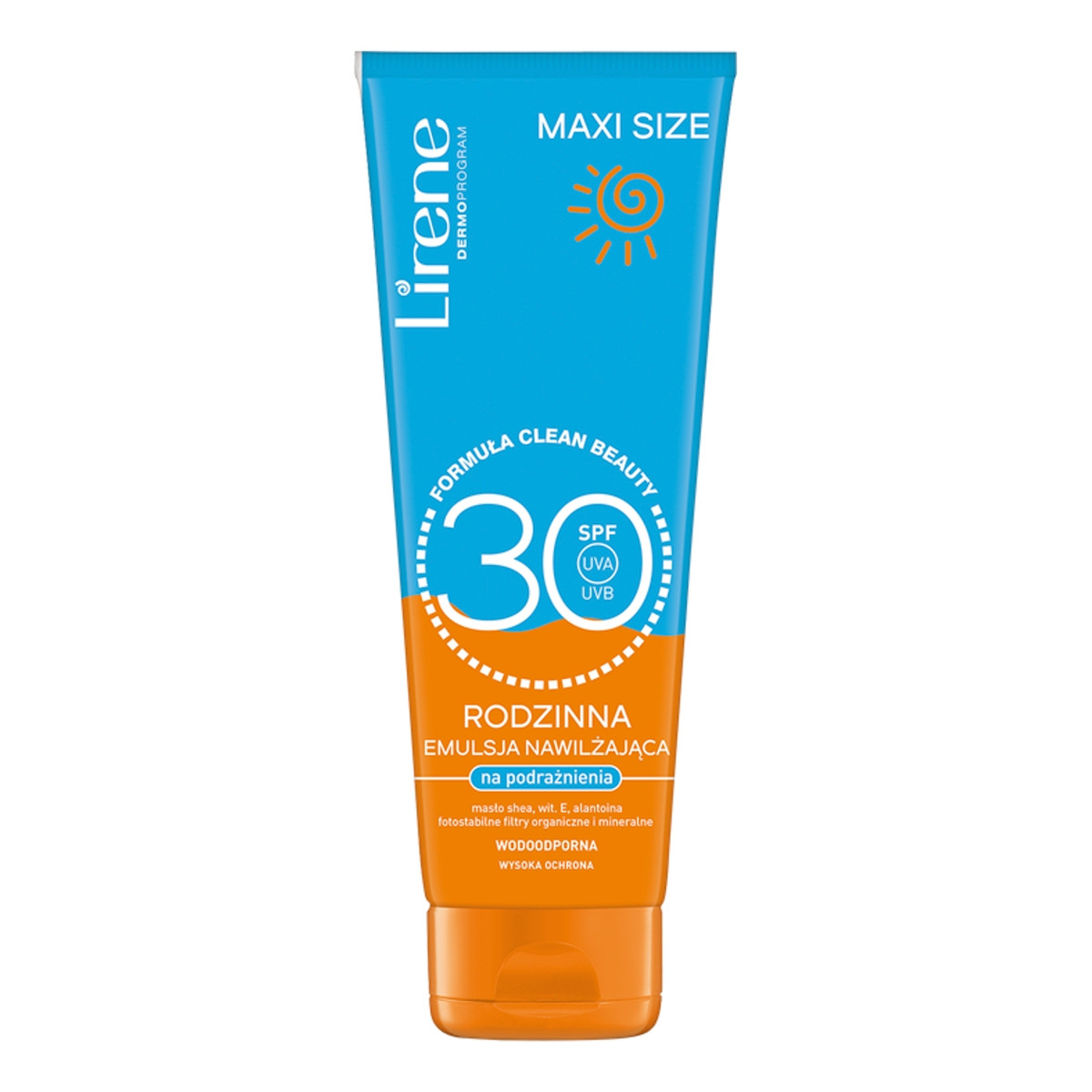 Lirene Sun Maxi Size Rodzinna emulsja nawilżająca na podrażnienia SPF30 250ml