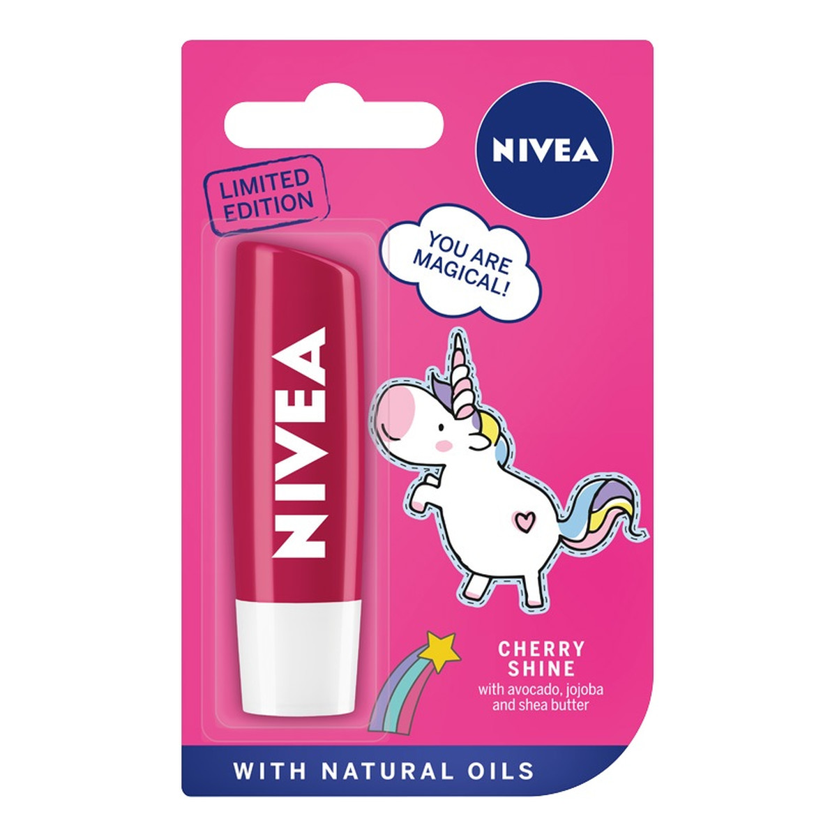 Nivea Lip Care Pomadka ochronna Cherry Shine edycja limitowana 5ml