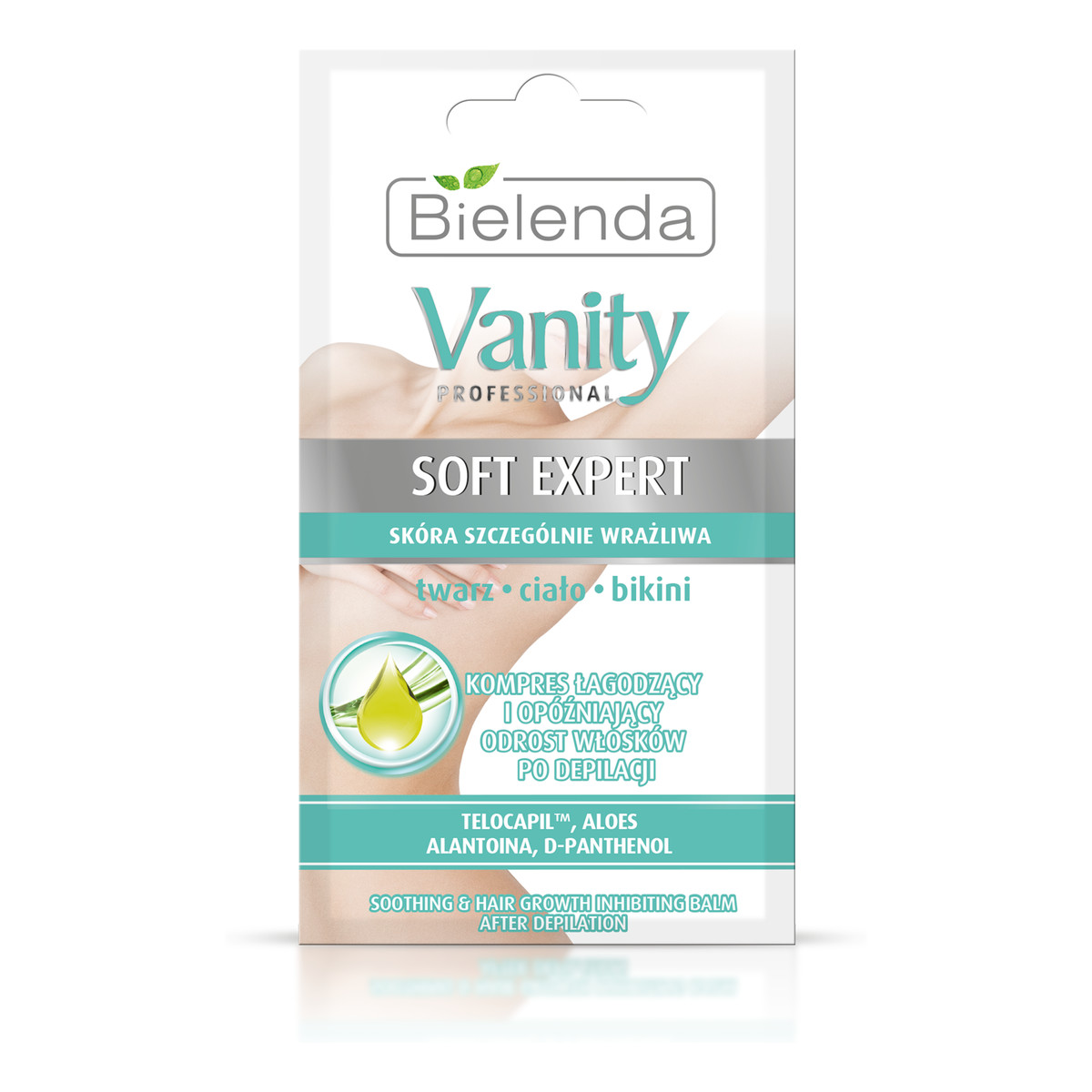 Bielenda Vanity Soft Expert Kompres Łagodzący i Opóźniający Odrost Włosków Po Depilacji -Twarz, Ciało, Bikini 10g