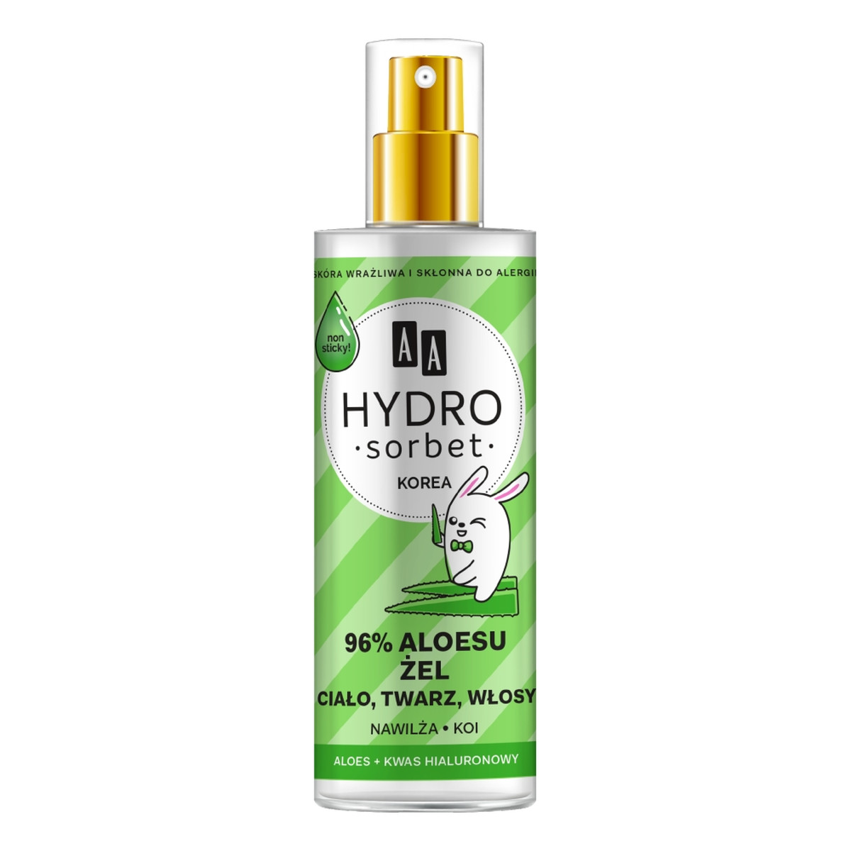AA Hydro Sorbet Żel do ciała twarzy i włosów w atomizerze 96% aloesu 200ml