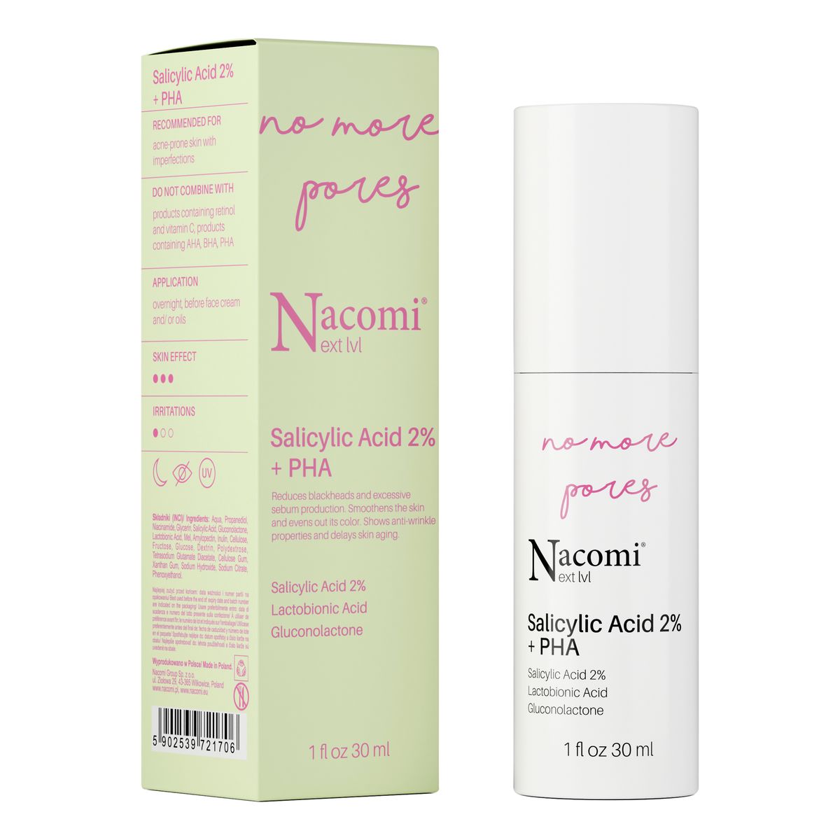 Nacomi Next Level Serum Kwas salicylowy 2% + PHA 30ml