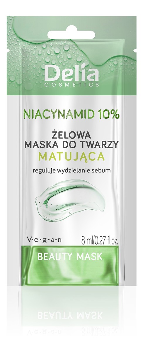 Beauty Żelowa Maseczka Do Twarzy Matująca Z Niacynamidem 10%