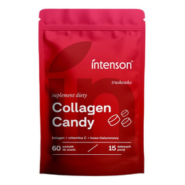 Collagen candy suplement diety truskawka 60 pastylek do ssania