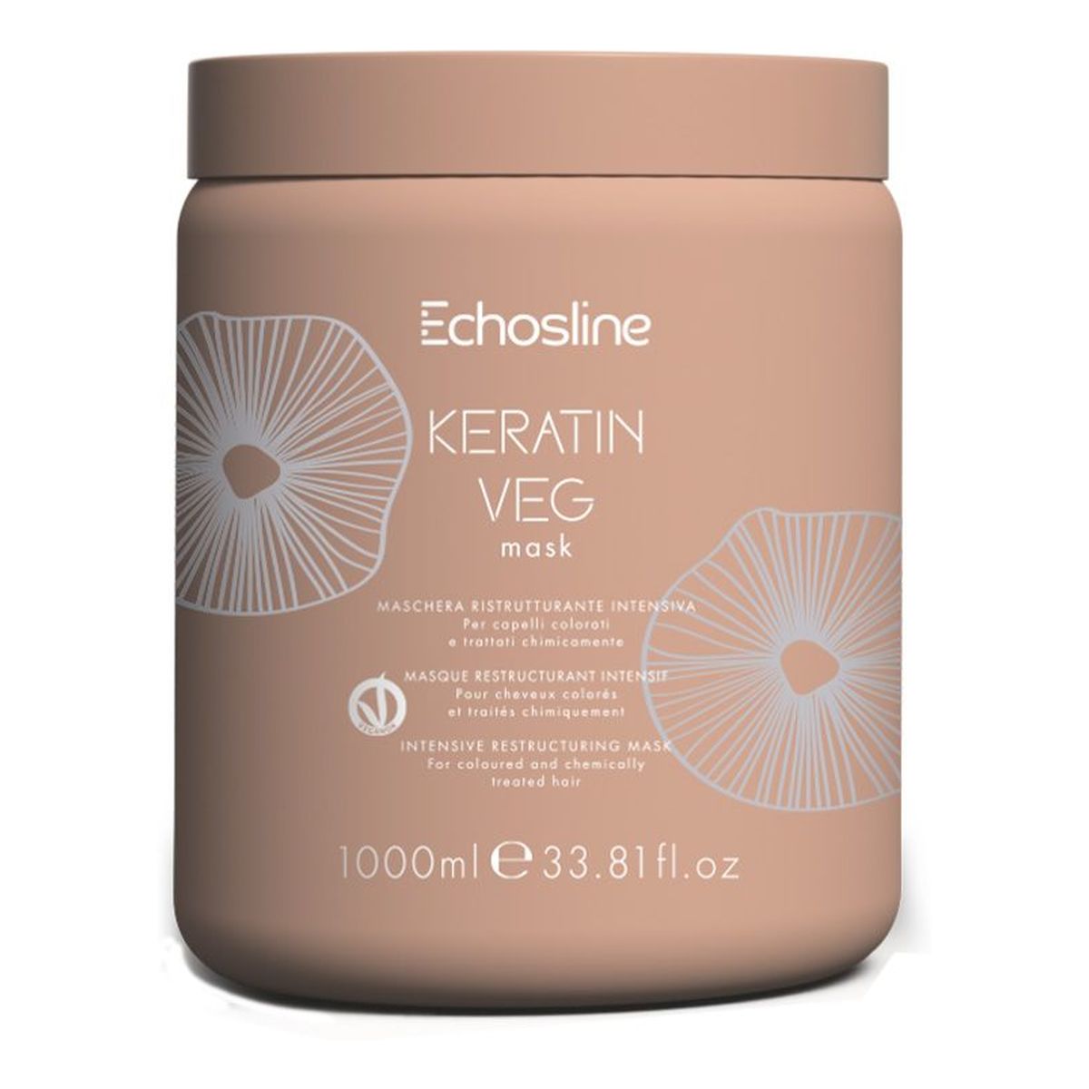 Echosline Keratin veg regenerująca maska do włosów 1000ml