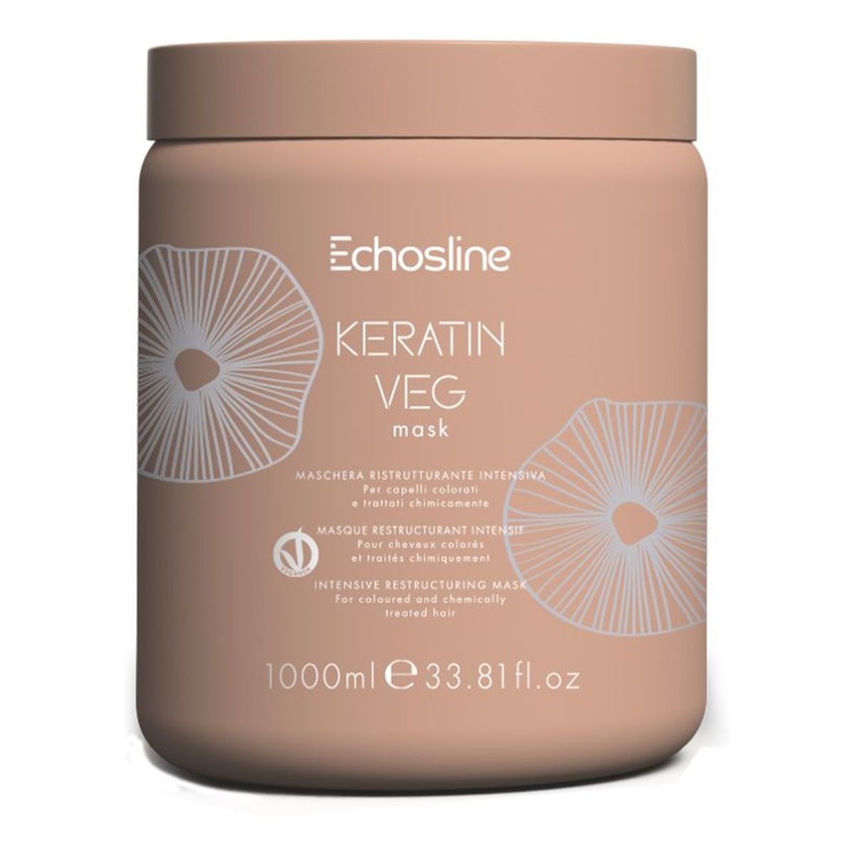 Echosline Keratin Veg regenerująca maska do włosów 1000ml