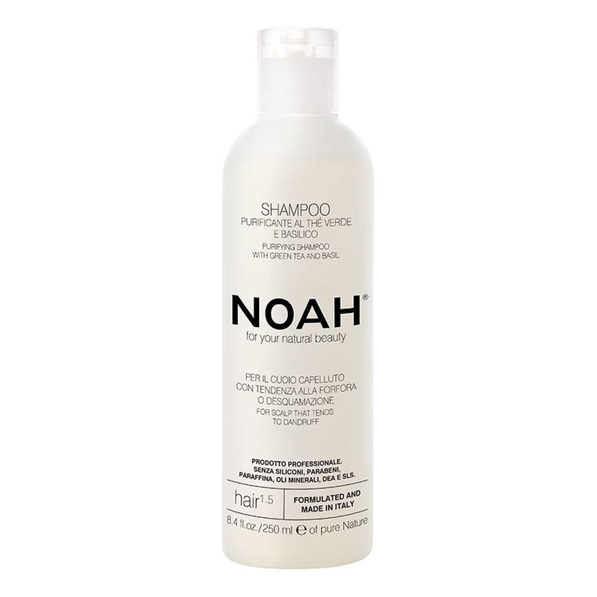 Noah For your natural beauty purifying shampoo hair 1.5 oczyszczający szampon do włosów green tea & basil 250ml