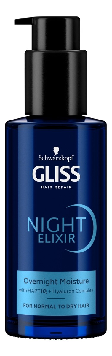 Night elixir moisture nawilżająca kuracja na noc bez spłukiwania do włosów normalnych i suchych