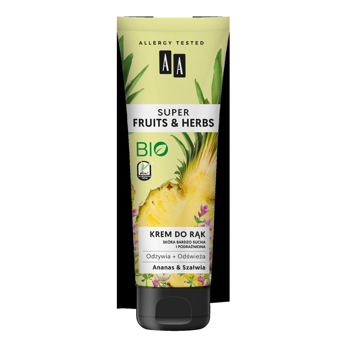 AA FRUITS&HERBS Krem do rąk ananas i szałwia 100ml