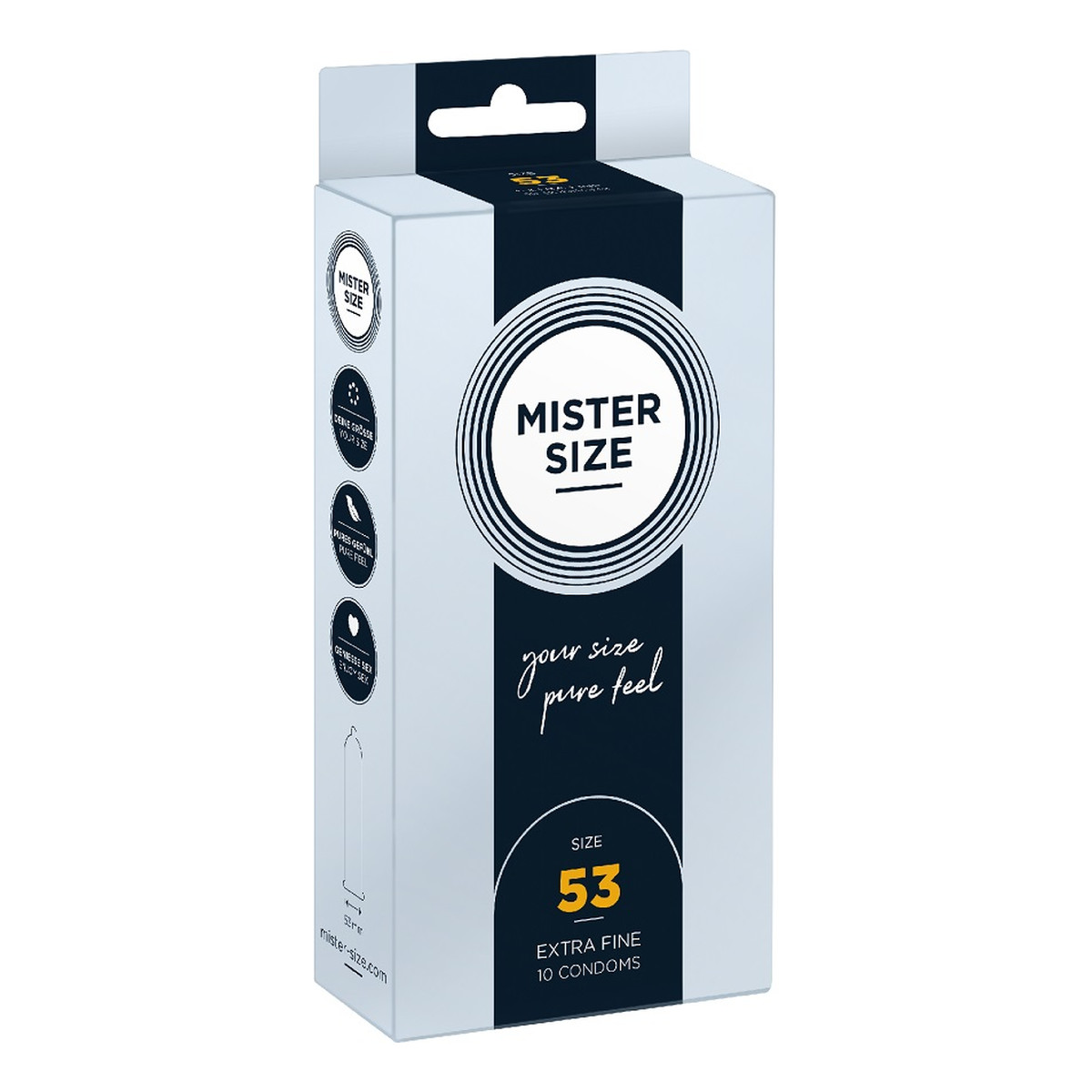 Mister Size Condoms prezerwatywy dopasowane do rozmiaru 53mm 10szt.