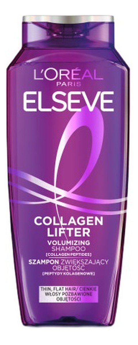 Elseve collagen lifter szampon zwiększający objętość do włosów cienkich i pozbawionych objętości